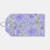 Hibiskus und Spitze BLAU Geschenkanhänger (Rückseite Horizontal)