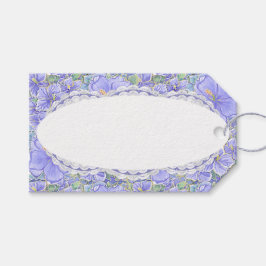 Hibiskus und Spitze BLAU Geschenkanhänger