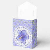 Hibiskus und Spitze BLAU Geschenkschachtel (Geöffnet)
