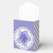 Hibiskus und Spitze BLAU Geschenkschachtel (Geöffnet)