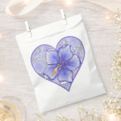 Hibiskus und Spitze BLAU Geschenktütchen (Ausgeschnitten)