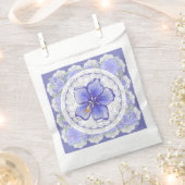 Hibiskus und Spitze BLAU Geschenktütchen (Ausgeschnitten)