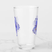 Hibiskus und Spitze BLAU Glas (Links)