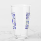 Hibiskus und Spitze BLAU Glas (Links)