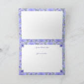 Hibiskus und Spitze BLAU Karte (Innenseite)