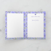 Hibiskus und Spitze BLAU Karte (Innenseite)