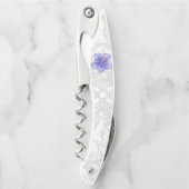 Hibiskus und Spitze BLAU Kellnermesser (Vorderseite)