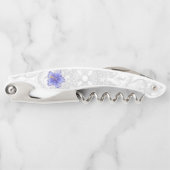 Hibiskus und Spitze BLAU Kellnermesser (Vorderseite)