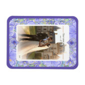 Hibiskus und Spitze BLAU Magnet (Horizontal)