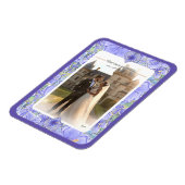 Hibiskus und Spitze BLAU Magnet (Linke Seite)