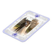 Hibiskus und Spitze BLAU Magnet (Linke Seite)