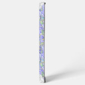 Hibiskus und Spitze BLAU Samsung Galaxy Hülle (Linke Seite)