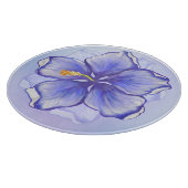 Hibiskus und Spitze BLAU Schneidebrett (Ecke)