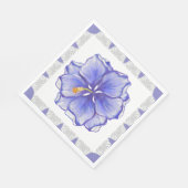 Hibiskus und Spitze BLAU Serviette (Ecke)