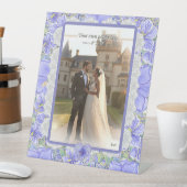 Hibiskus und Spitze BLAU Sockelschild (In Situ)