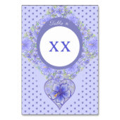 Hibiskus und Spitze BLAU Tischnummer (Rückseite)