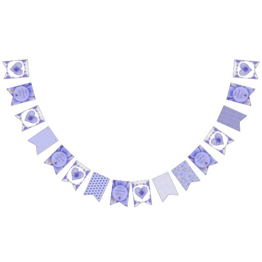 Hibiskus und Spitze BLAU Wimpelkette (Alle)