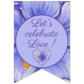 Hibiskus und Spitze BLAU Wimpelkette (Zweite Fahne)