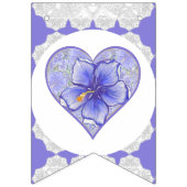 Hibiskus und Spitze BLAU Wimpelkette (Erste Fahne)