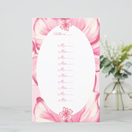 Hibiskus und Spitzen PINK (Stehend Vorderseite)