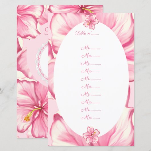 Hibiskus und Spitzen PINK (Vorne/Hinten)