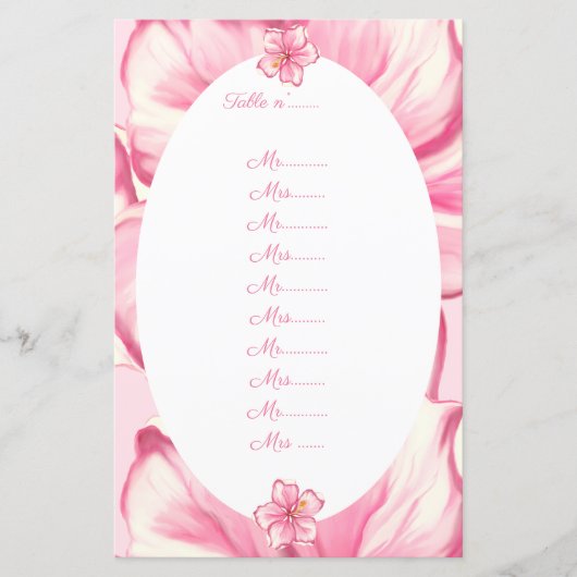 Hibiskus und Spitzen PINK (Vorderseite)