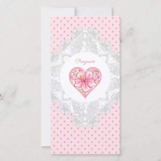 Hibiskus und Spitzen PINK (Rückseite)