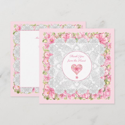 Hibiskus und Spitzen PINK (Vorne/Hinten)