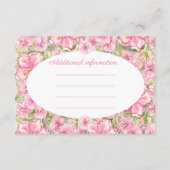 Hibiskus und Spitzen PINK Begleitkarte (Rückseite)