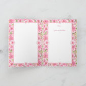 Hibiskus und Spitzen PINK Einladung (Innenseite)