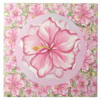 Hibiskus und Spitzen PINK