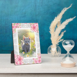 Hibiskus und Spitzen PINK Fotoplatte