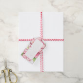 Hibiskus und Spitzen PINK Geschenkanhänger (Mit Garn)