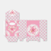 Hibiskus und Spitzen PINK Geschenkschachtel (Ungefaltet)