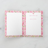 Hibiskus und Spitzen PINK Karte (Innenseite)