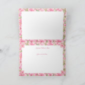 Hibiskus und Spitzen PINK Karte (Innenseite)