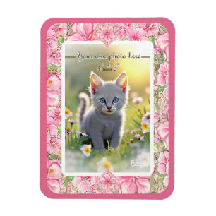Hibiskus und Spitzen PINK Magnet