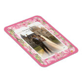 Hibiskus und Spitzen PINK Magnet (Rechte Seite)