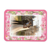 Hibiskus und Spitzen PINK Magnet (Horizontal)