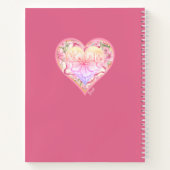 Hibiskus und Spitzen PINK Notizblock (Rückseite)