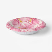 Hibiskus und Spitzen PINK Pappteller (Gewinkelt)