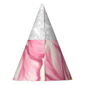 Hibiskus und Spitzen PINK Partyhütchen (Rückseite)