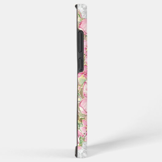 Hibiskus und Spitzen PINK Samsung Galaxy Hülle (Rechte Seite)