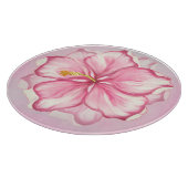 Hibiskus und Spitzen PINK Schneidebrett (Ecke)