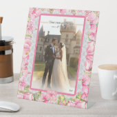 Hibiskus und Spitzen PINK Sockelschild (In Situ)