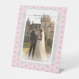 Hibiskus und Spitzen PINK Sockelschild