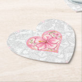 Hibiskus und Spitzen PINK Untersetzer (angewinkelt)