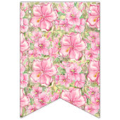 Hibiskus und Spitzen PINK Wimpelkette (Zweite Fahne)
