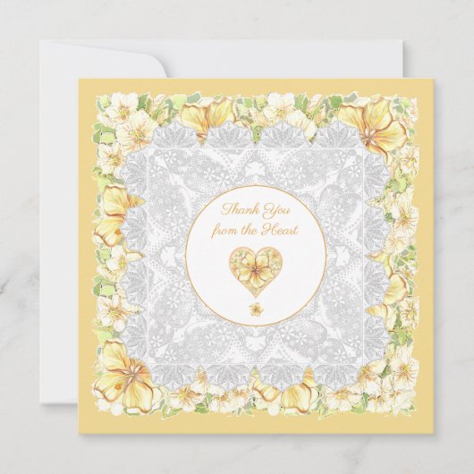 Hibiskus und Spitzen YELLOW (Vorderseite)