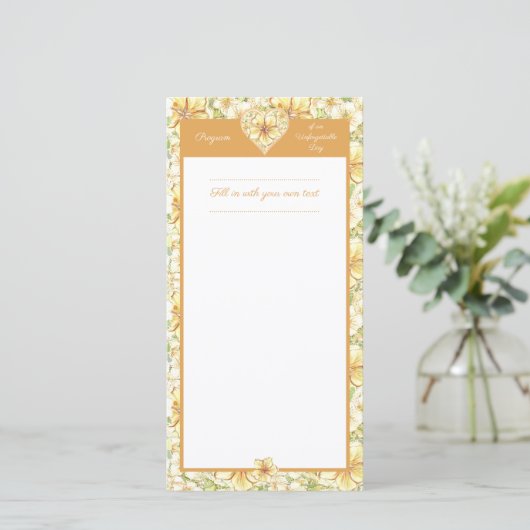 Hibiskus und Spitzen YELLOW (Stehend Vorderseite)